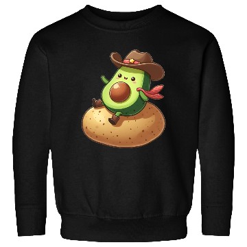 Discover Avocado Cowboy Potato Rider Sweatshirts