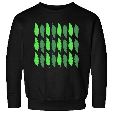 Discover Banana Exotic Green Leaves Pattern Sweatshirts