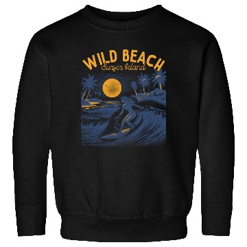 Discover Wild Beach Surfer Island Sweatshirts