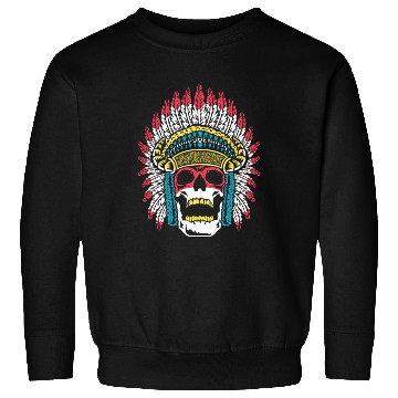 Discover Indigenous Native American Skull Skull Head Sweatshirts