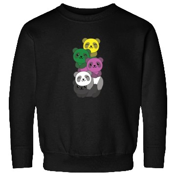Discover Ceterossexual Flag Pride Lgbtq Cute Panda Sweatshirts