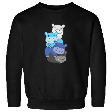 Discover Transmasc Flag Pride Lgbtq Cute Hippo Sweatshirts