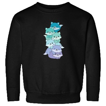 Discover Neptunic Flag Pride Lgbtq Cute Fox Pile Sweatshirts