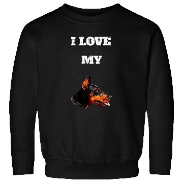Discover I Love My Geometric Doberman Design Sweatshirts