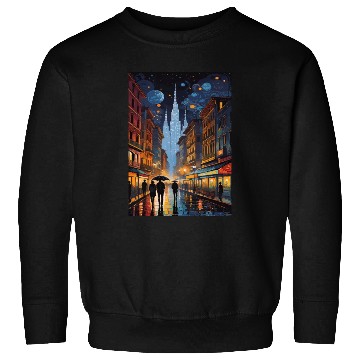 Discover street in the night Sweatshirts