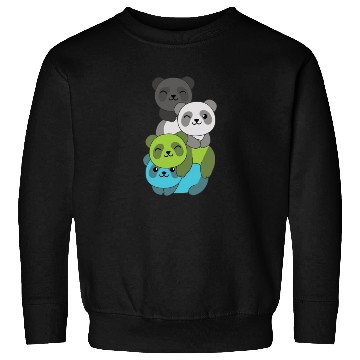 Discover Quiosexual Flag Pride Lgbtq Cute Panda Sweatshirts