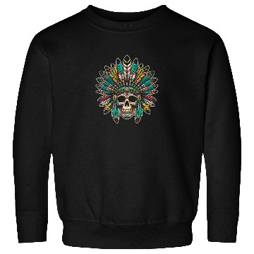 Discover Indigenous Native American Skull Head Sweatshirts