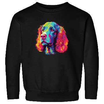 Discover Watercolor Colorful Irish Water Water Spaniel Sweatshirts