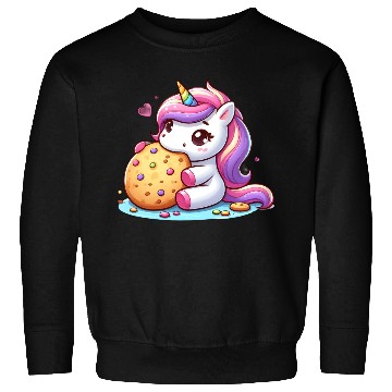 Discover Unicorn Enjoying a Cookie Sweatshirts