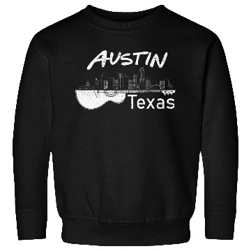 Discover Austin Texas Souvenir Guitar Music Lover Sweatshirts
