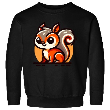 Discover Sweet Smiling Squirrel with big Eyes Sweatshirts