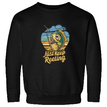 Discover Fishing just keep reeling Sweatshirts