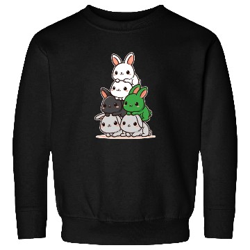 Discover Bunnies Demiromantik Flag Pride Month Cute Bunny Sweatshirts