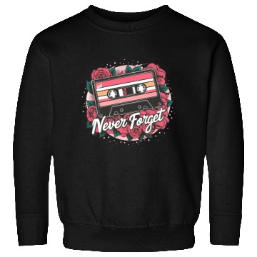 Discover A cassette tape colored with roses never forget Sweatshirts