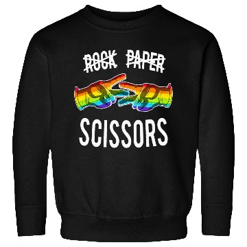Discover Paper Scissors Lesbian Pride Rainbow LGBT Sweatshirts