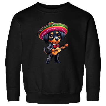 Discover Doberman as Mariachi Guitarist Cinco de Mayo Sweatshirts