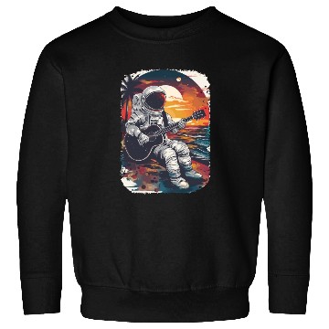 Discover Astronaut Guitar Player Space Music Lover Sweatshirts