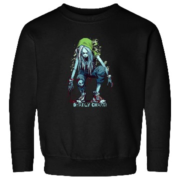 Discover Deadly Charming Zombie Girl Sweatshirts