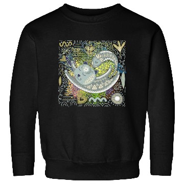 Discover Design Abstract Cat Unique Art Sweatshirts
