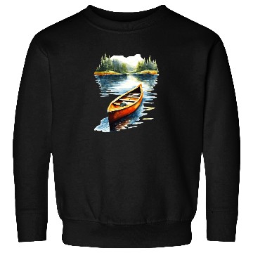 Discover Beautiful Boat on River Sweatshirts
