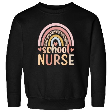 Discover Rainbow Leopard Print School Nurse Back To School Sweatshirts