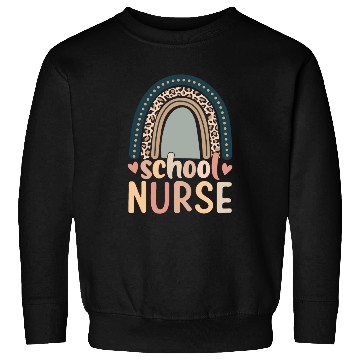Discover Rainbow Leopard Print School Nurse Back To School Sweatshirts