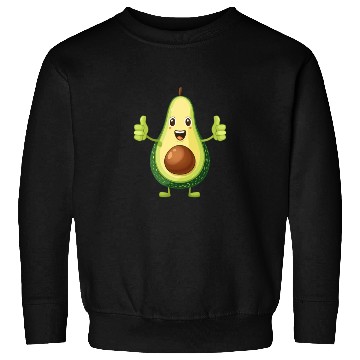 Discover Happy Avocado Thumbs Up Fun Expression Sweatshirts