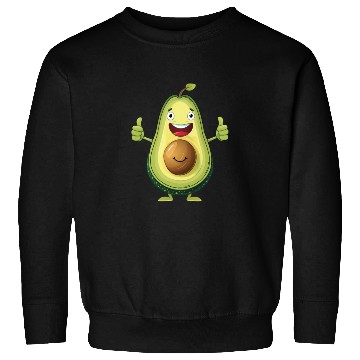 Discover Happy Avocado With Thumbs Up Sweatshirts