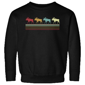 Discover Retro Moose Lover Funny Moose Vintage Sweatshirts