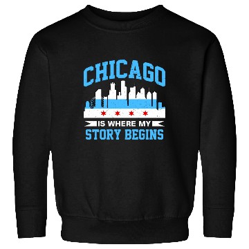 Discover Unique Chicago Skyline Windy City 312 Sweatshirts
