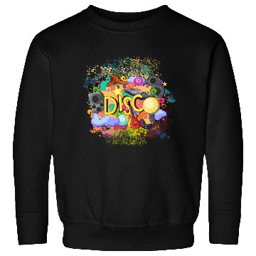 Discover Vector Disco Theme Guitar Piano Song Drum Speaker Sweatshirts