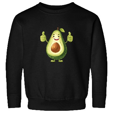Discover Happy Avocado Thumbs Up Fun Expression Sweatshirts
