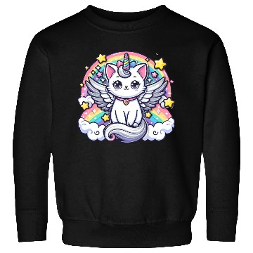 Discover Celestial Charm Unicorn Cat Sweatshirts