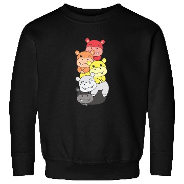 Discover Lithsexual Flag Pride Lgbtq Cute Hippo Sweatshirts