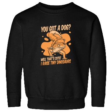 Discover I Raise Tiny Dinosaurs Lizard Gekkota Crested Sweatshirts