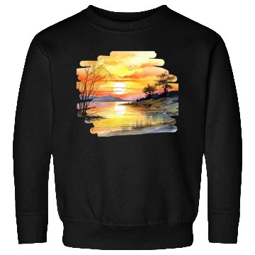 Discover Sunset on the river Sweatshirts