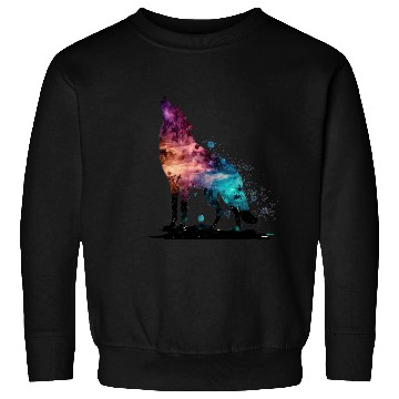 Discover Wolf Print, Cosmic Wolves, Animal Print, Cosmos Sweatshirts