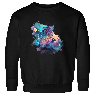 Discover Wolf Print, Cosmic Wolves, Animal Print, Cosmos Sweatshirts