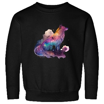 Discover Wolf Print, Cosmic Wolves, Animal Print, Cosmos Sweatshirts