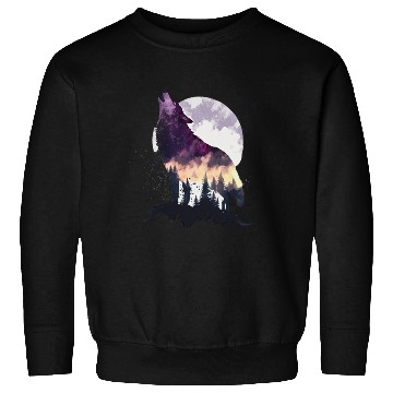 Discover Wolf Print, Cosmic Wolves, Animal Print, Cosmos Sweatshirts