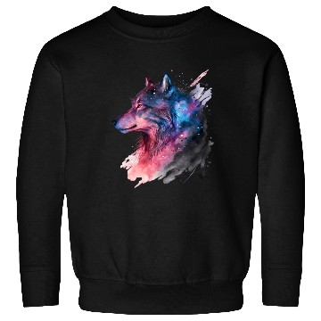 Discover Wolf Print, Cosmic Wolves, Animal Print, Cosmos Sweatshirts