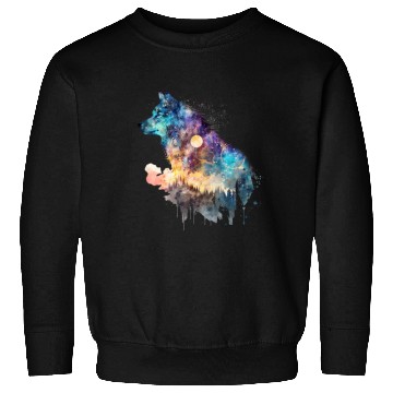 Discover Wolf Print, Cosmic Wolves, Animal Print, Cosmos Sweatshirts