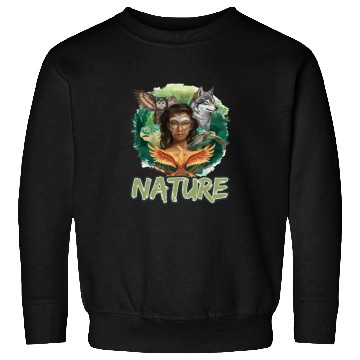 Discover Nature-Inspired Wolf Owl Turtle Phoenix Woman Sweatshirts