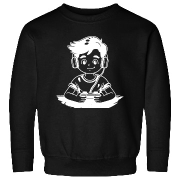 Discover Gaming Boy Sketch Sweatshirts