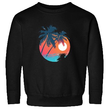 Discover Tropical Sunset Retreat With Soaring Birds Sweatshirts