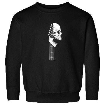 Discover Electric Guitar Skull Guitar Head Sweatshirts