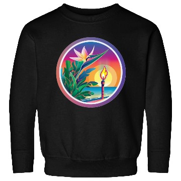 Discover Paradise Flower and Torch Sweatshirts