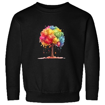 Discover Colorful Dripping Tree Fantasy Sweatshirts