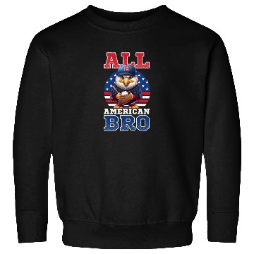 Discover 4th Of July Baseball All American Bro Eagle Sweatshirts