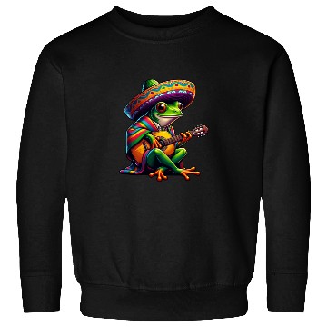 Discover Cinco de Mayo Frog Mariachi Guitar Sweatshirts
